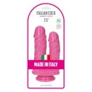 Podwójne dildo Romolo e Remo 18.5 cm – różowe z przyssawką - 2
