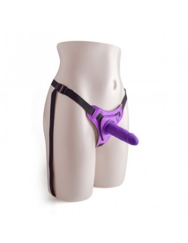 Strapon Hot Stuff Purple - Strap-ony, dilda na pasku bez wibracji - 1