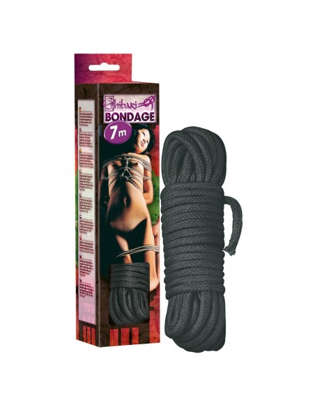 Lina BDSM Bondage Rope Black 7 m - Liny, sznury BDSM - 3