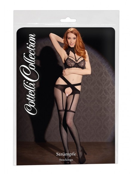 Garters and Stockings Cottelli S-L - Pończochy - 1