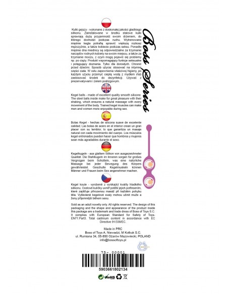 Kulki Gejszy - Trening Mięśni Kegla - 29 mm 60 g - Kulki Gejszy Podwójne i Pojedyncze - 14