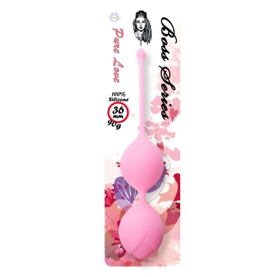 Kulki gejszy Silicone Kegel Balls 36Mm 90G Pink - kombinacja - 1 2