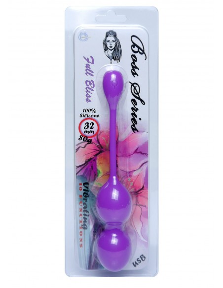 Wibrujące kulki gejszy 32 mm 80 g Purple 10 Funkcji USB - Kulki Gejszy i Jajeczka Wibrujące - 4