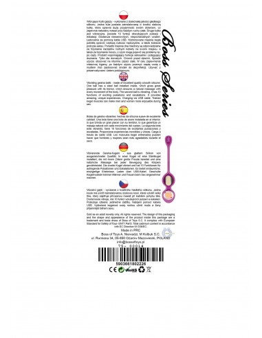 Wibrujące kulki gejszy 32 mm 80 g Purple 10 Funkcji USB - Kulki Gejszy i Jajeczka Wibrujące - 5