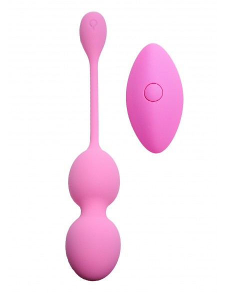 Wibrujące kulki gejszy 32 mm 80 g Pink 10 Funkcji USB Remote Control - Kulki Gejszy i Jajeczka Wibrujące - 1