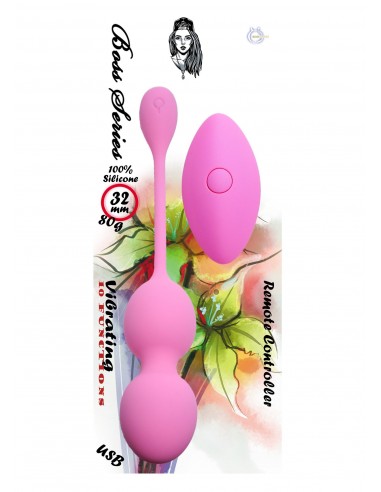 Wibrujące kulki gejszy 32 mm 80 g Pink 10 Funkcji USB Remote Control - Kulki Gejszy i Jajeczka Wibrujące - 2