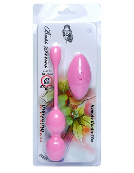Wibrujące kulki gejszy 32 mm 80 g Pink 10 Funkcji USB Remote Control - Kulki Gejszy i Jajeczka Wibrujące - 4