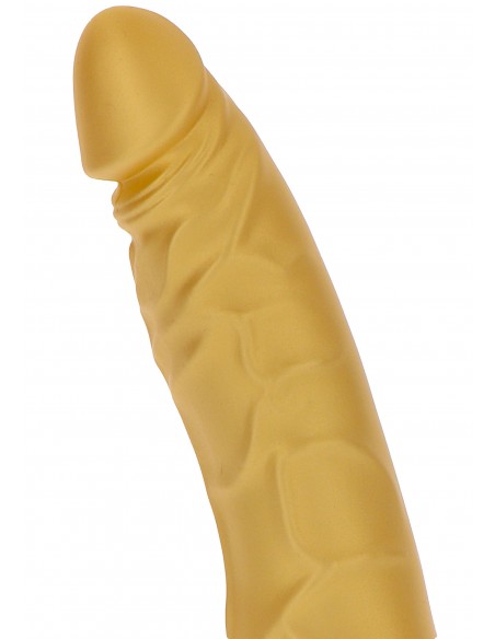 Wibrator z cyberskóry Gold Dicker Slim - Wibratory Realistyczne - 5