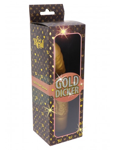 Wibrator z cyberskóry Gold Dicker Stim - Wibratory Realistyczne - 2