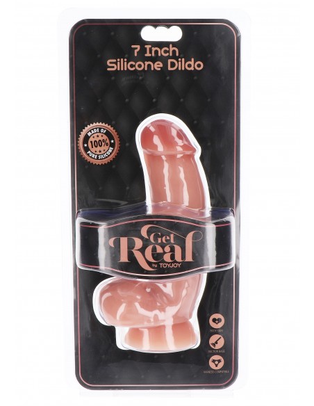 Dildo z cyberskóry Silicone Dildo 7 Inch W Balls - Dilda realistyczne - 2