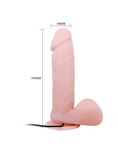 Wibrator z cyberskóry Baile - Dong Vibrating 19,5 cm - Wibratory Realistyczne - 3