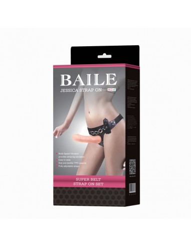 Strapon Z Wibracjami Baile - Vibrating Jessica - Strap-ony, dilda na pasku z wibracją - 7