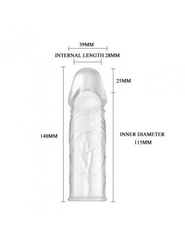 Stymulująca Nakładka Na Penisa Sleeve 45E - Przedłużki i nakładki na penisa - 3