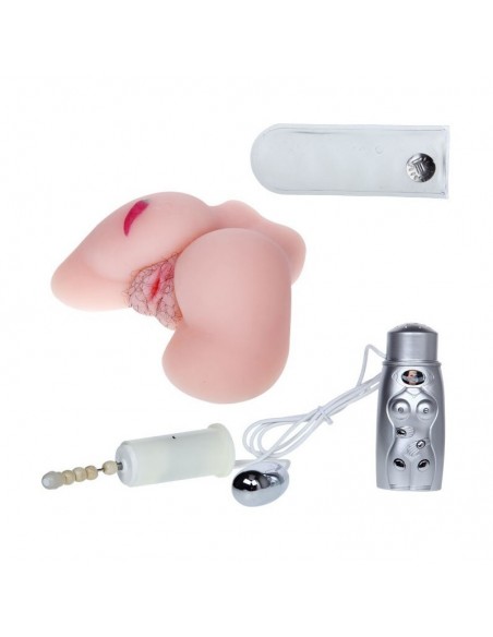 Sztuczna Wagina Z Zarostem Wypięty Tyłeczek Z Wibracjami - Masturbatory i Sztuczne pochwy - 3