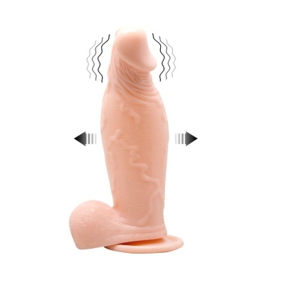 Wibrator Inflatable Dong Vibration z regulacją obwodu, długość 19 cm - 1 2