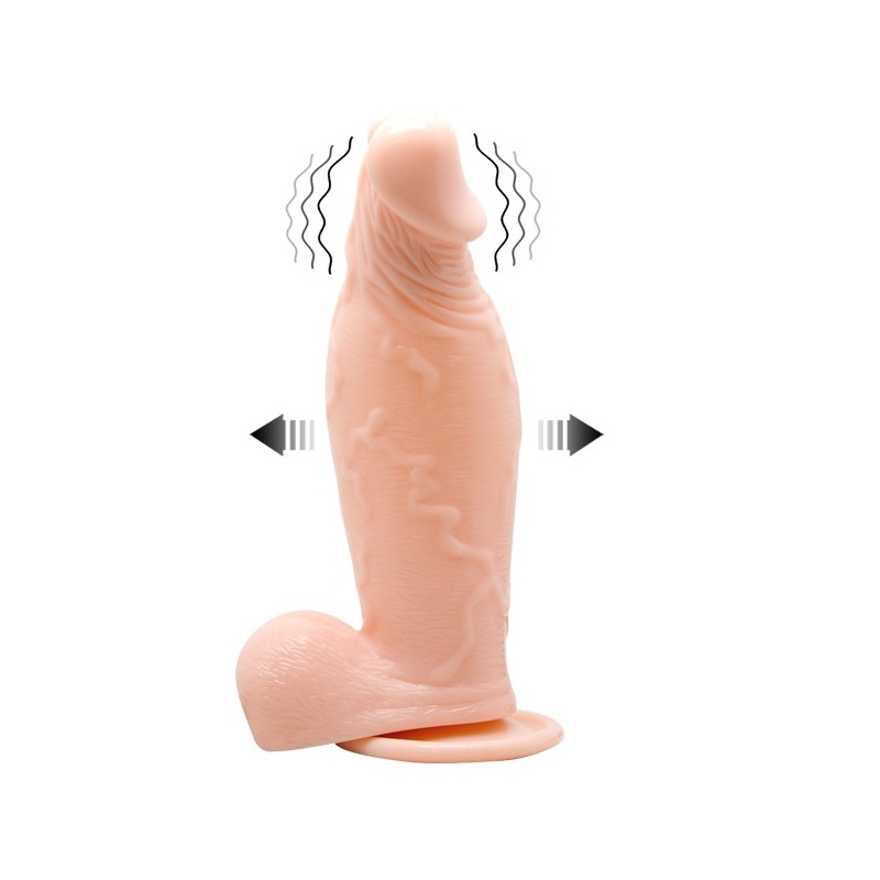 Wibrator Inflatable Dong Vibration z regulacją obwodu, długość 19 cm - 2
