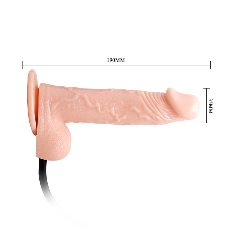 Wibrator Inflatable Dong Vibration z regulacją obwodu, długość 19 cm - 4