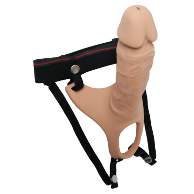 Strap-on Super Hero silikonowy z wydłużeniem o 4,5 cm - 1