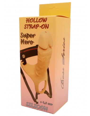 Strapon Hollow Strap-On Super Hero - Strap-ony, dilda na pasku bez wibracji - 9