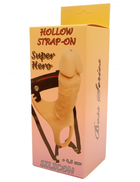 Strapon Hollow Strap-On Super Hero - Strap-ony, dilda na pasku bez wibracji - 9