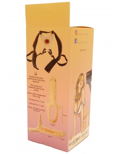 Strapon Hollow Strap-On Super Hero - Strap-ony, dilda na pasku bez wibracji - 10