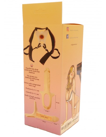 Strapon Hollow Strap-On Super Hero - Strap-ony, dilda na pasku bez wibracji - 10