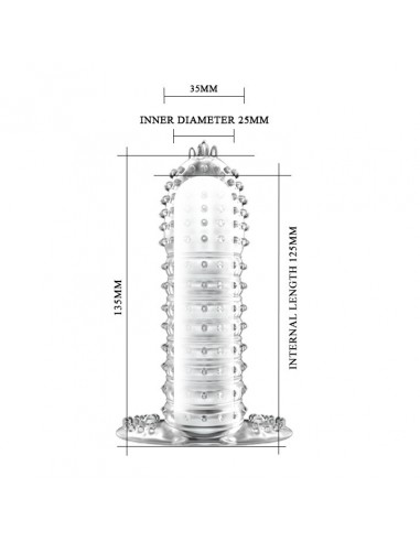 Stymulująca Nakładka Na Penisa - Penis Sleeve 45D - Przedłużki i nakładki na penisa - 3