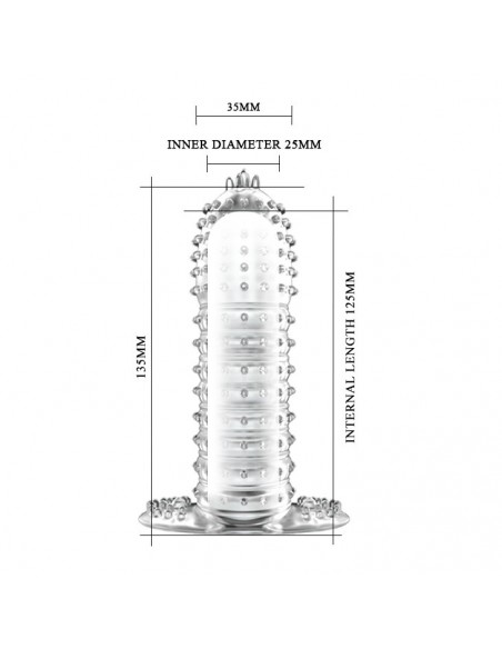 Stymulująca Nakładka Na Penisa - Penis Sleeve 45D - Przedłużki i nakładki na penisa - 3