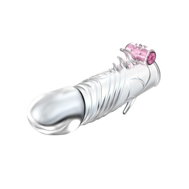 Nakładka erekcyjna Penis Sleeve Vibrating 20 cm - 2