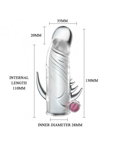 Wibrująca Nakładka Na Penisa - Penis Sleeve 45Z - Przedłużki i nakładki na penisa - 4