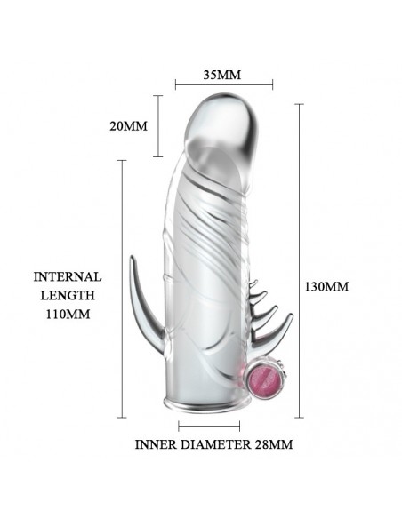 Wibrująca Nakładka Na Penisa - Penis Sleeve 45Z - Przedłużki i nakładki na penisa - 4