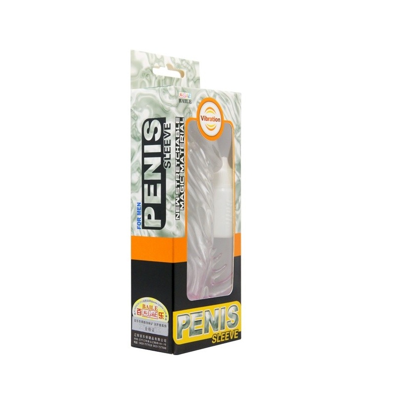 Nakładka erekcyjna Penis Sleeve Vibrating 20 cm - 5