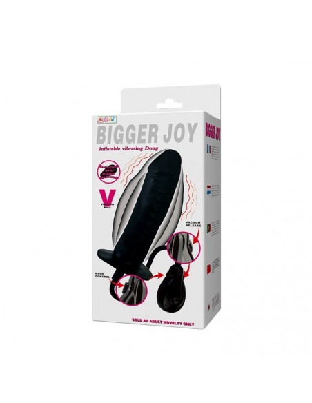 Korek analny wibrujący Baile - Bigger Joy Inflatable Vibrating Dong - Kulki i korki analne wibrujące - 7