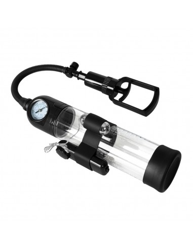 Pompka Erekcyjna Do Penisa Powerpump Master Black/Clear z Wibracjami - Pompki erekcyjne i powiększające penisa - 2