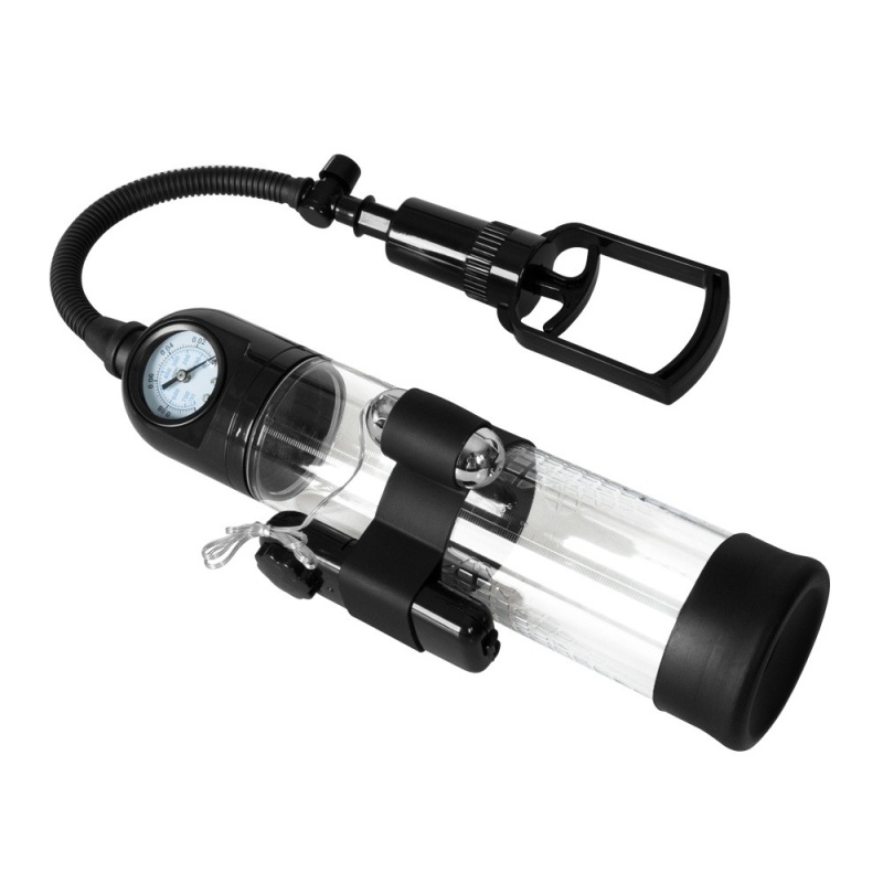Pompka próżniowa MASTER Vibrating - manometr, wibracyjna kula, przezroczysty cylinder Black&Clear - 2