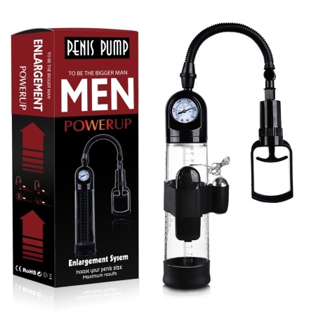 Pompka Erekcyjna Do Penisa Powerpump Master Black/Clear z Wibracjami - 9