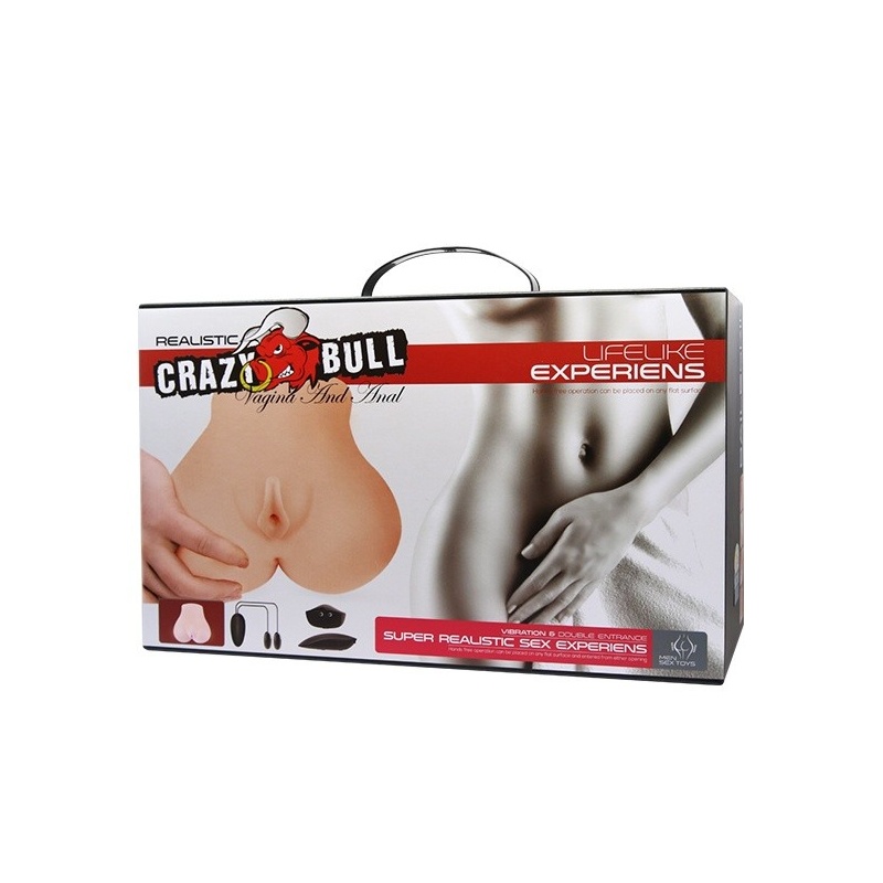 Masturbator BM-009131Z-1 z podwójnym tunelem i wibracją, 16,5 × 16 × 9 cm - 10