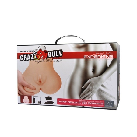 Masturbator BM-009131Z-1 z podwójnym tunelem i wibracją, 16,5 × 16 × 9 cm - 10