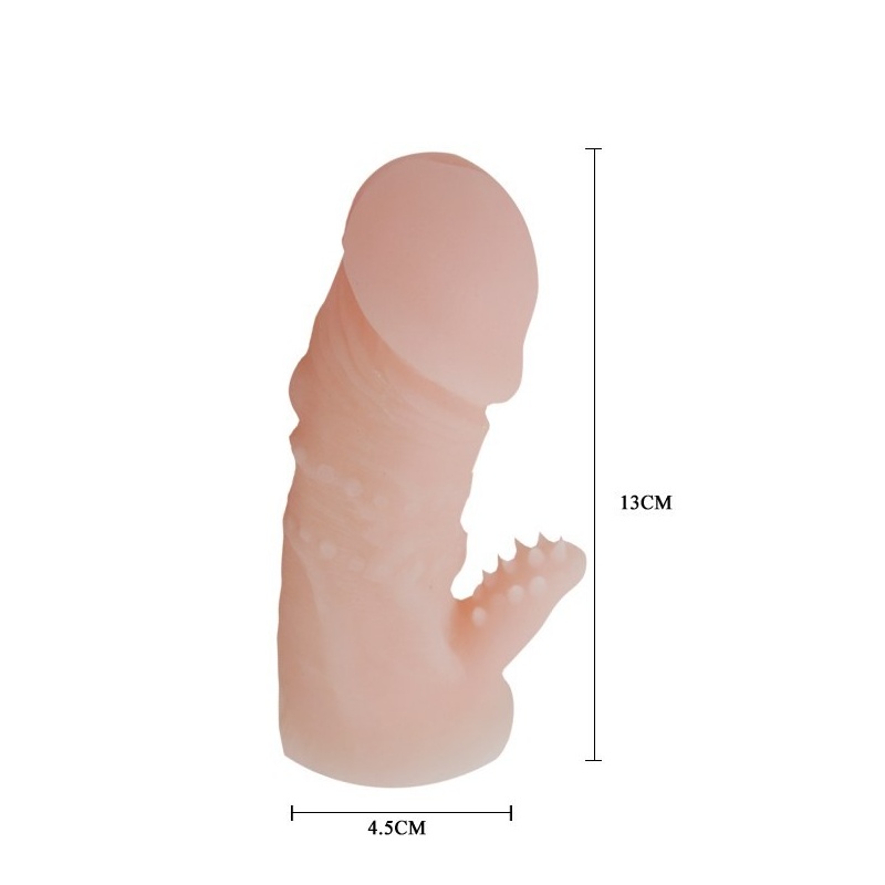 Nakładka na penisa Wolftooth Sleeve z wypustkami i żebrami 13 cm - 6