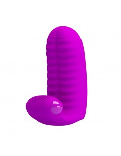 Wibrująca nakładka na palce PRETTY LOVE - Abott Double Finger Vibrator Purple - Nakładki na palce - 1