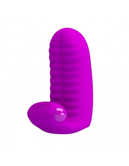 Wibrująca nakładka na palce PRETTY LOVE - Abott Double Finger Vibrator Purple - Nakładki na palce - 1