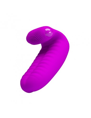 Wibrująca nakładka na palce PRETTY LOVE - Abott Double Finger Vibrator Purple - Nakładki na palce - 3