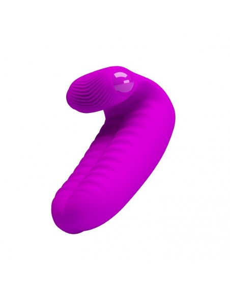 Wibrująca nakładka na palce PRETTY LOVE - Abott Double Finger Vibrator Purple - Nakładki na palce - 3
