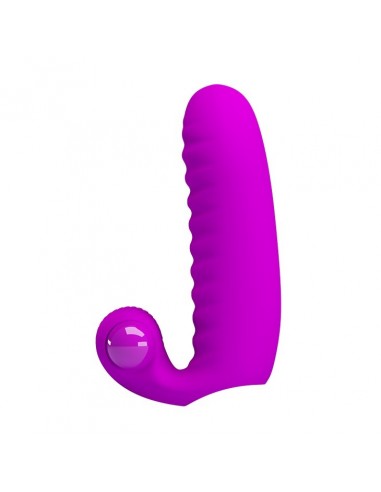 Wibrująca nakładka na palce PRETTY LOVE - Abott Double Finger Vibrator Purple - Nakładki na palce - 4