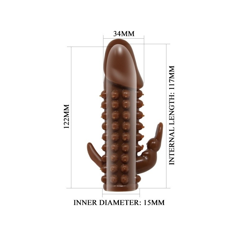 Przedłużka na penisa Wolftooth Sleeve z wypustkami 12,2 cm - 2