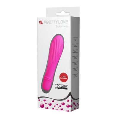 Wibrator Solomon z karbowaną powierzchnią, 10 trybami wibracji i długością 12,3 cm - 1 2