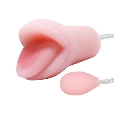 Męski masturbator Oral Sex is z pompką ssącą, 16 cm - 1 2