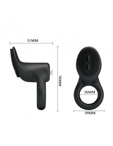 Pierścień na Penisa z wibracją  - Cobra Czarny - Pierścienie erekcyjne wibrujące - 4