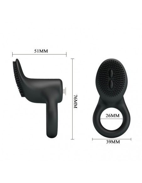 Pierścień na Penisa z wibracją  - Cobra Czarny - Pierścienie erekcyjne wibrujące - 4