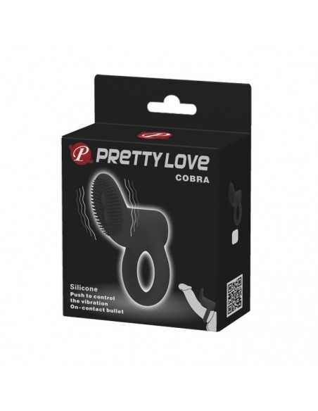 Pierścień na Penisa z wibracją  - Cobra Czarny - Pierścienie erekcyjne wibrujące - 7